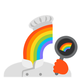 cooking and rainbow