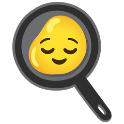 cooking and relieved face