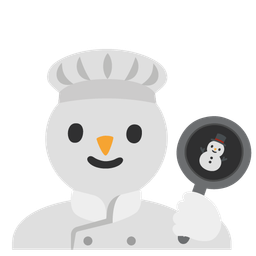 cooking and snowman without snow