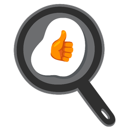 cooking and thumbs up