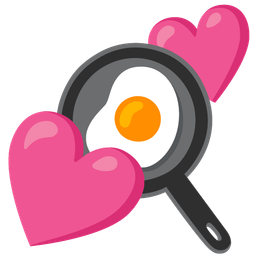 cooking and two hearts