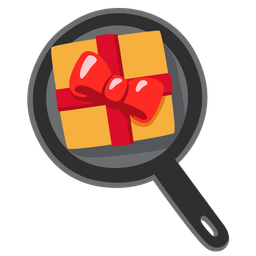 cooking and wrapped gift