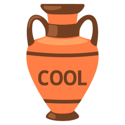COOL button and amphora