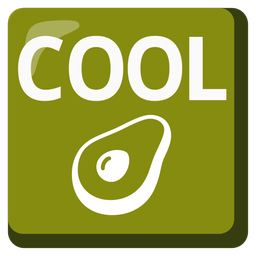 COOL button and avocado