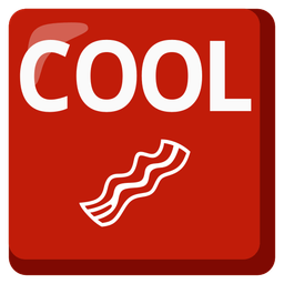 COOL button and bacon