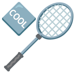 COOL button and badminton