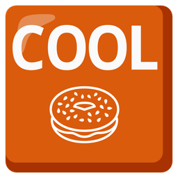 COOL button and bagel