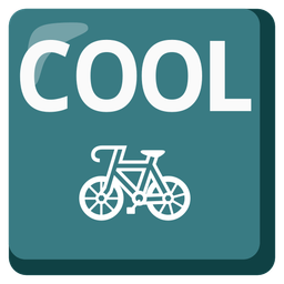 COOL button and bicycle