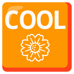 COOL button and blossom