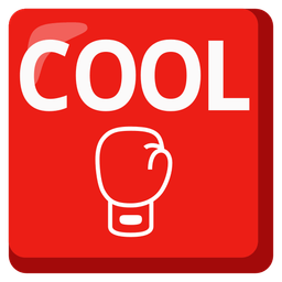COOL button and boxing glove