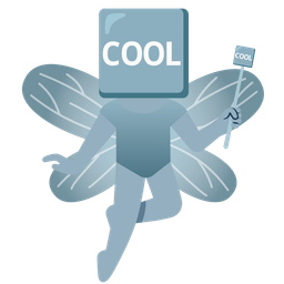 COOL button and butterfly