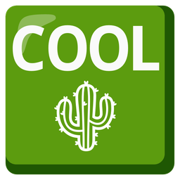 COOL button and cactus