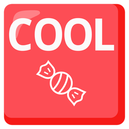 COOL button and candy