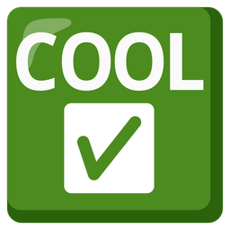 COOL button and check mark button