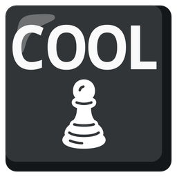 COOL button and chess pawn
