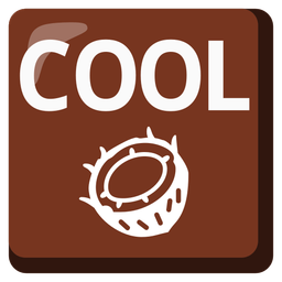 COOL button and coconut