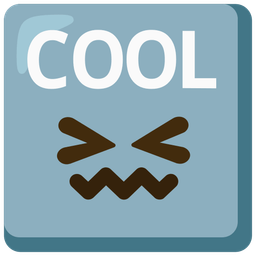 COOL button and confounded face