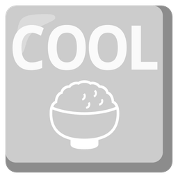 COOL button and cooked rice