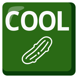 COOL button and cucumber