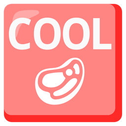 COOL button and cut of meat