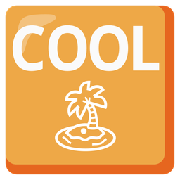 COOL button and desert island