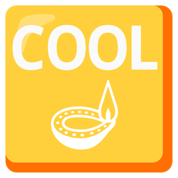 COOL button and diya lamp