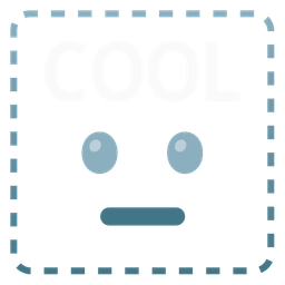 COOL button and dotted line face