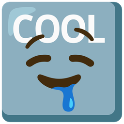 COOL button and drooling face