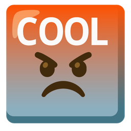 COOL button and enraged face
