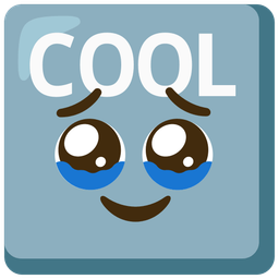 COOL button and face holding back tears