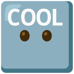 COOL button and face without mouth