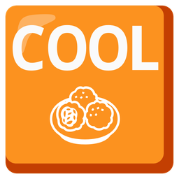 COOL button and falafel