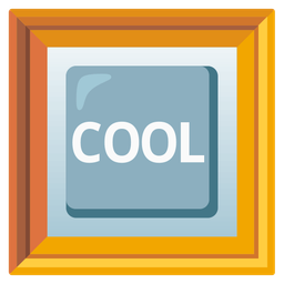 COOL button and framed picture