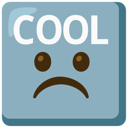 COOL button and frowning face