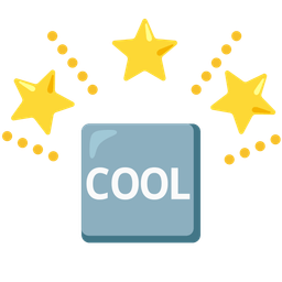 COOL button and glowing star