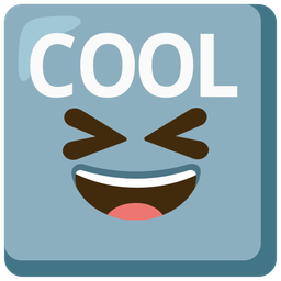 COOL button and Grinning squinting face