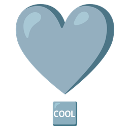 COOL button and heart exclamation