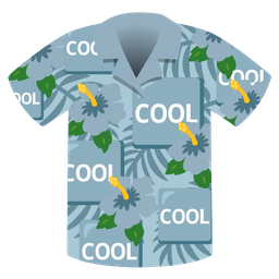 COOL button and hibiscus