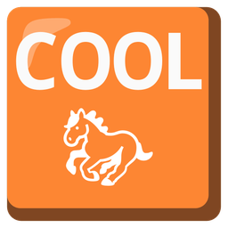 COOL button and horse