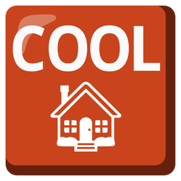 COOL button and house