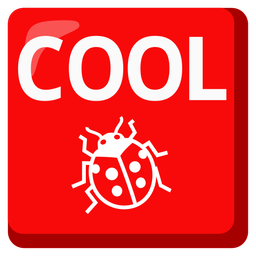 COOL button and lady beetle