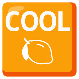 COOL button and lemon