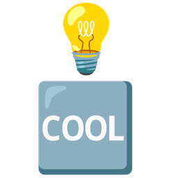 COOL button and light bulb