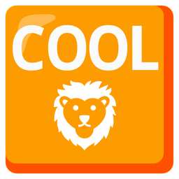COOL button and lion
