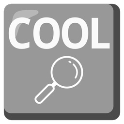 COOL button and magnifying glass tilted right