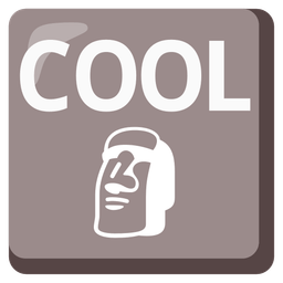 COOL button and moai