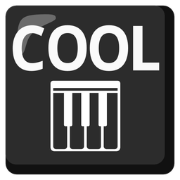 COOL button and musical keyboard