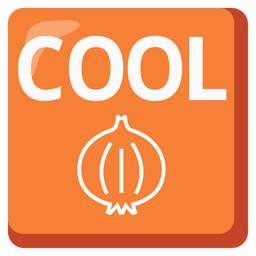 COOL button and onion