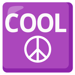 COOL button and peace symbol