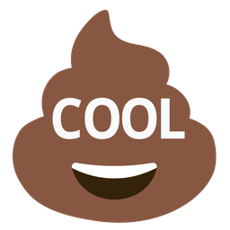 COOL button and pile of poo
